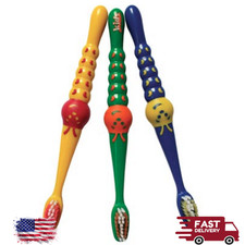 Kids Caterpillar Toothbrush Stage 2 Soft 26 Tuft Elastomeric Handle 72 Count picture