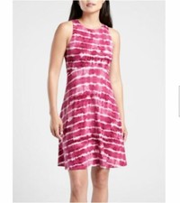 Athleta Plus Tie Dye Santorini Stripe Thera Printed High Neck Dress 2X Dbl picture