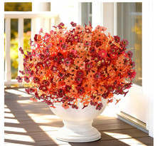 12 Bundles Artificial Outdoor Mums – UV Resistant Faux Fall Flowers for Porch picture
