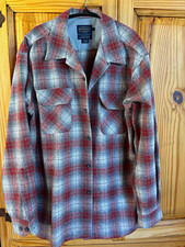 Pendleton Original Board Shirt Men's L Wool Plaid Button-Up Long Sleeve Pockets picture