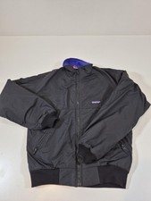 Vintage 90s Patagonia Shelled Synchilla Bomber S Jacket Green Fleece Lined USA picture