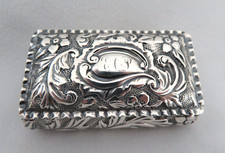 Antique Mappin Brothers England 925 Sterling Silver & Gilt Trinket Snuff Box 45g picture