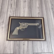 1979 Franklin Mint Colt .45 Peacemaker 24K Gold & Sterling Silver Silhouette COA picture