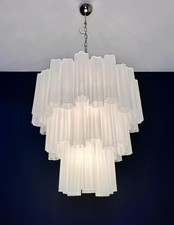 Three-Tier Venini Murano Glass Tube Chandelier Luxury Pendant Light Ceiling Lamp picture