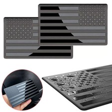 2Pcs American US Flag Car Stickers Metal Emblem Badge Decal Exterior Accessories picture