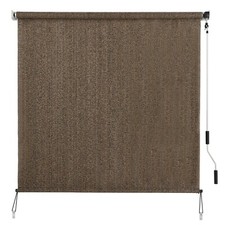 CRUDATE Outdoor Sunshade Roller Shades, Exterior Cordless Roll Up Shades Blinds picture