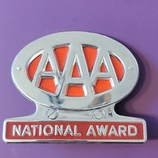 Vintage 1953 AAA National Award Trunk Lid Emblem– Original Box & Inst NOS Chrome picture