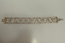 Vintage Genuine RARE Swarovski Clear Crystal Gold Tone Tennis Bracelet 7