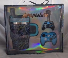 Aeropostale POWER PLAY GIFT SET 14 Oz Tumbler, Key Chain, Stress Toy NEw Sealed picture