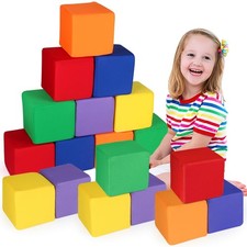 Foam Blocks for Toddlers, 18 PCS 5.5 inch Foam Soft Cubes for Kids, Colourful... picture