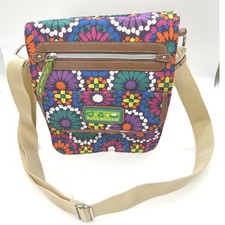 Lily Bloom Crossbody Bag Karma Bloom Recycled Fabric Floral Kaleidoscope Purple picture