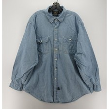 VTG RRL Double RL Ralph Lauren Shirt Mens XL Blue Chambray Button Up Workwear * picture