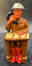 VINTAGE (BARCLAY MANOIL ?) Lead Field Map Soldier W/phone  picture