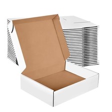 12x10x3 Inches Shipping Boxes Set of 20, Large Corrugated Cardboard Boxes, Wh... picture