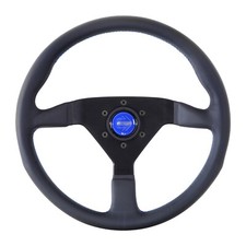 MOMO Monte Carlo Steering Wheel 350mm Blue Stitching  MCL35BK6B picture