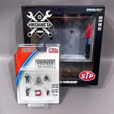 Greenlight Mechanic's Corner STP Weekend Workshop 1:64 Scale Diorama & Figures picture