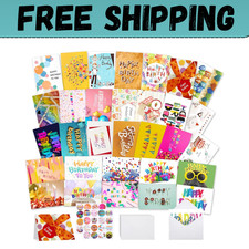 32 PCS Happy Birthday Cards Bulk with Envelopes, 4X6 Assorted Birthday Cards picture