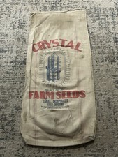 Crystal Farm Seeds Cargill Inc. Minneapolis Minn. Vintage Bemis Seed Sack picture