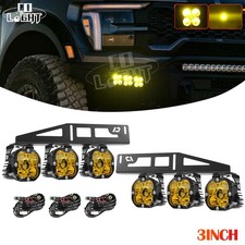 For 2017-2020 Ford F-150 Raptor LED Fog lights Wiring Kit Laser Amber Work Lamps picture