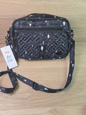 Lug Carousel XL Crossbody Purse Holiday Snowman Trees Winter Quilted X-mas NWT picture