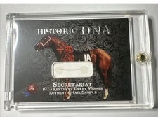 Historic Autograph Secretariat 1973 Kentucky D Winner DNA Hair Sample Relic /248 picture