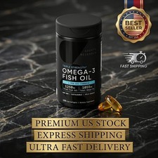 Triple Strength Omega 3 Fish Oil Burpless Supplement EPA DHA Fatty Acids 150 ct picture