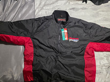Vintage Snap-on Men’s XXL Black/Red  Windbreaker Jacket 1/4 Zip Embroidered picture
