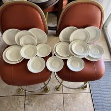 Mikasa French Countryside F9000 White Set Of  20 PC  Salad 8” and Saucer 6.2” picture