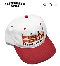 Vintage Final Four 1996 Meadowlands NCAA Basketball 90s Red White Snapback picture