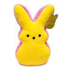 Peeps Pink Yellow 12 Inch Iridescent Bunny Officially Licensed Easter Plush picture