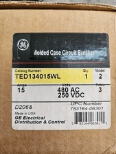 GE INDUSTRIAL CIRCUIT BREAKER TED134015WL picture