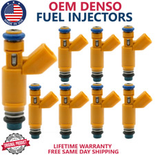 x8 OEM DENSO FUEL INJECTORS FOR 2006-2009 Land Rover Range Rover Sport 4.4L V8 picture