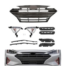9Pcs Front Bumper Grille Fog Lights Bracket Molding Set Elantra 2019-2020 picture
