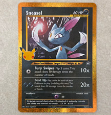 Pokemon TCG Sneasel 25/111 Rare Holo 60 HP 30th Celebrations Classic Edition picture
