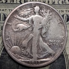 1917-S Obverse Walking Liberty Half Dollar ~ Fine Details picture