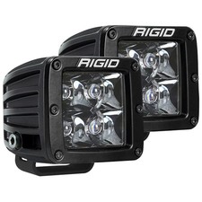 Rigid 202213BLK D-Series PRO Spot White Square LED Lights Pair Kit Set Aluminum picture