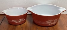 Vintage Pyrex Autumn Harvest Lot 473-B 475-B 442 Cinderella Mixing Bowl picture