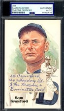 Wahoo Sam Crawford PSA DNA Autograph Perez Steele Postcard Cut Signed picture