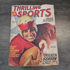 Pulp: Thrilling Sports Winter 1946 Vol 18 No 2 Vintage Magazine Football picture