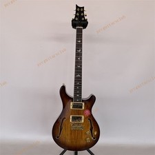 Semi-hollow Electric Guitar Stainless Rounded Fret Edge Bird Inlay Spalted Top picture