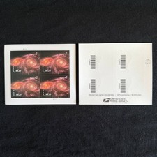Galaxy Pair Priority Mail Express Stamps - Sheet of 4, Unused 2026 picture