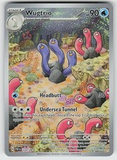 Wugtrio 224/091 Illustration Rare Paldean Fates Pokemon Holo NM picture