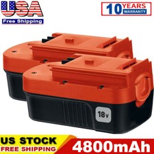 2 Pack 18V for Black and Decker HPB18 18 Volt 4.8 Ah Battery HPB18-OPE 244760-00 picture