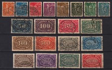 1922 GERMANY REICH INFLATION PERIOD Mi. 238-257 COMPLETE SET VERY FINE USED picture