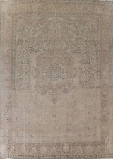 Vintage Muted Tebriz Floral Area Rug 10'x13' Wool Hand-knotted Living Room Rug picture