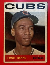 1964 Topps #55 Ernie Banks Cubs HOF GOOD/VG CREASE READ Mr. Cub picture
