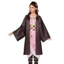 InSpirit Designs Demon Slayer Nezuko Costume Child Medium 7-8 Pink Black Cosplay picture