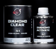 Diamond Clear 4:1 Auto 2K High Gloss High Solid Air Dry Clearcoat QUART KIT picture
