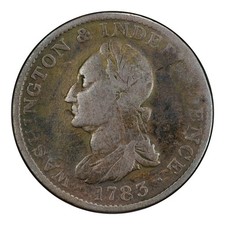 1783 Post Colonial Issue Washington Portrait Piece - No Buttons PCGS Fine Detail picture