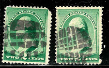 Sc #213 Fancy Cancel Circular Geometric 2 Cent Washington Banknote 1888 US 40A33 picture